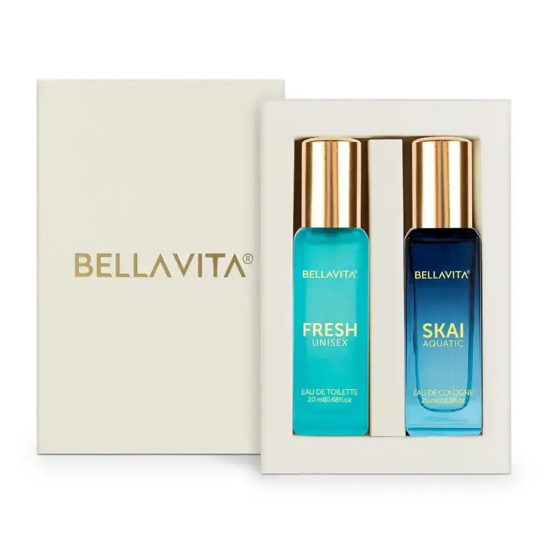 Bella Vita Luxury Unisex FRESH+SKAI Perfume Combo - 40ml (Pack of 2, 20ml Each) Bella Vita Luxury Unisex Fresh+Skai Perfume Combo