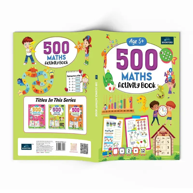 Bookford 500 Maths Activity Book for Kids - Ages 3-9 Bookford 500 Maths Activity Book