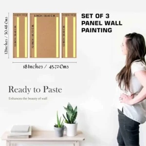 Set of 3 Flower Pot 3D Wall Art Paintings for Home and Office Flower Pot 3D Wall Art Paintings