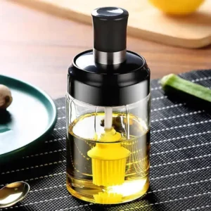 Glass Oil Dispenser with Basting Brush