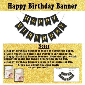 40-Piece Happy Birthday Decoration Kit with Banner and Balloons Happy Birthday Decoration Kit