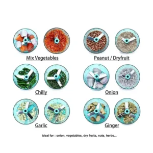 Compact 450ml Manual Kitchen Chopper for Vegetables, Fruits, and Nuts - Green Manual Kitchen Chopper