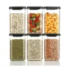 Airtight Modular Plastic Storage Containers - 1100ml, Set of 6 Modular Plastic Storage Container