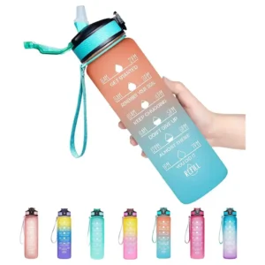 Motivational Time Marker Sipper Water Bottle