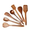 Natural Wooden Cooking Spoon (Set of 7-Piece) Kitchen Utensil Collection Natural Wooden Cooking Spoon Set