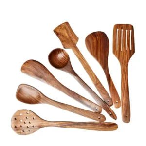 Natural Wooden Cooking Spoon Set
