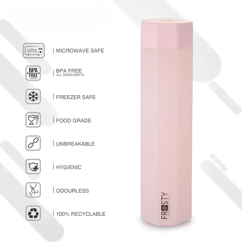 Premium Octa Fridge Water Bottles with Mat Finish - 1L, Pack of 6, Multicolor Octa Fridge Water Bottles