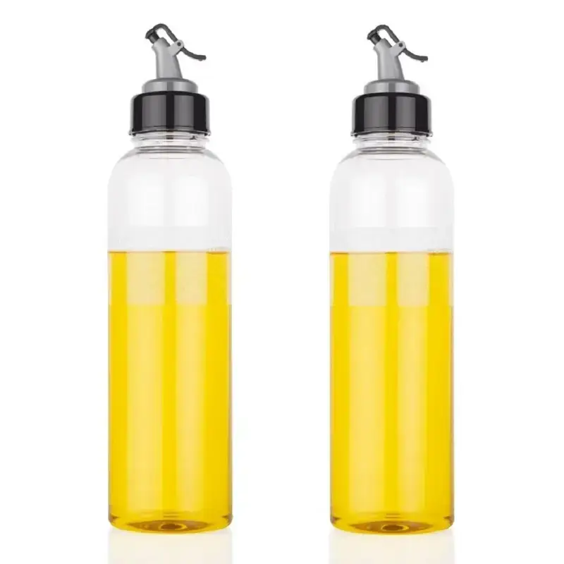 Leakproof Plastic Oil Dispenser Bottles - 1000ml, Pack of 2, Transparent Plastic Oil Dispenser Bottle