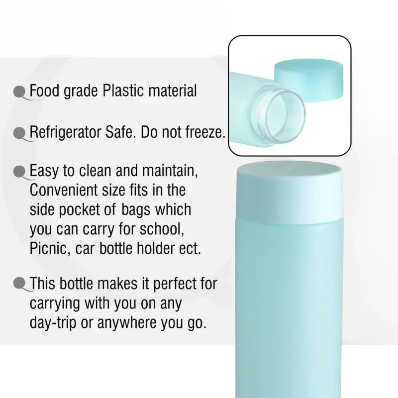 Premium Round Fridge Water Bottles with Mat Finish - 1L, Pack of 6, Multicolor Round Fridge Water Bottles