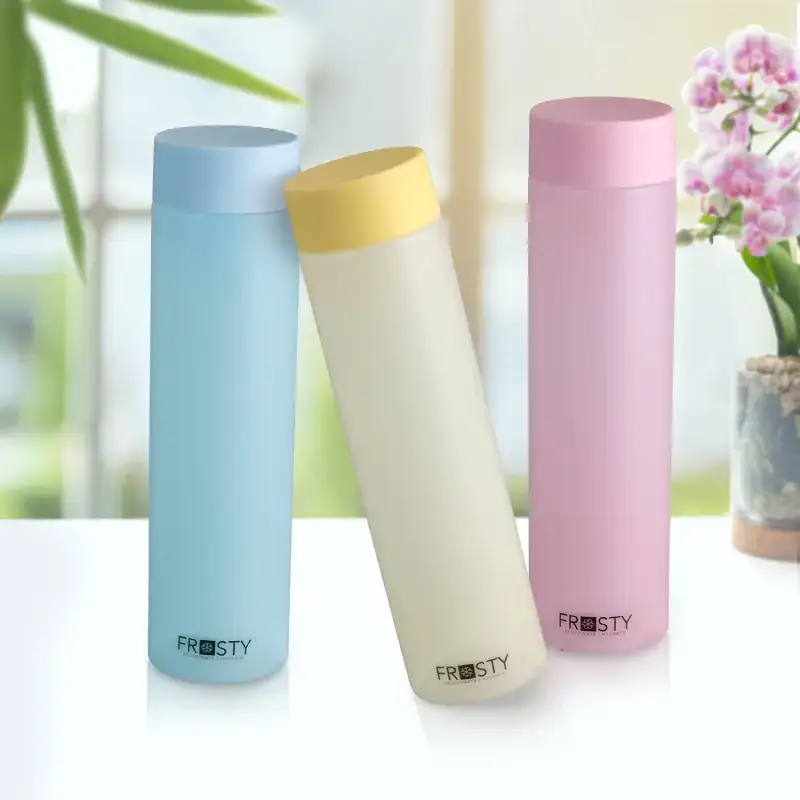 Premium Round Fridge Water Bottles with Mat Finish - 1L, Pack of 6, Multicolor Round Fridge Water Bottles