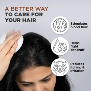 Round Scalp Massager & Shampoo Brush with Soft Bristles Round Scalp Massager