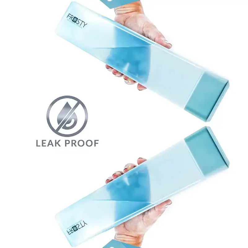 Premium Square Fridge Water Bottles with Mat Finish - 1L, Pack of 6, Multicolor Square Fridge Water Bottles