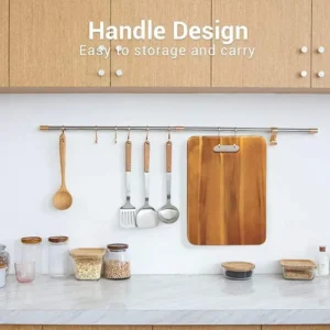 Acacia Wood Chopping Board with Handle - Lightweight Kitchen Cutting Board Wood Chopping Board with Handle