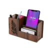 Wooden Pen Stand with Card & Mobile Holder - Multipurpose Organizer Wooden Pen Stand with Card & Mobile Holder