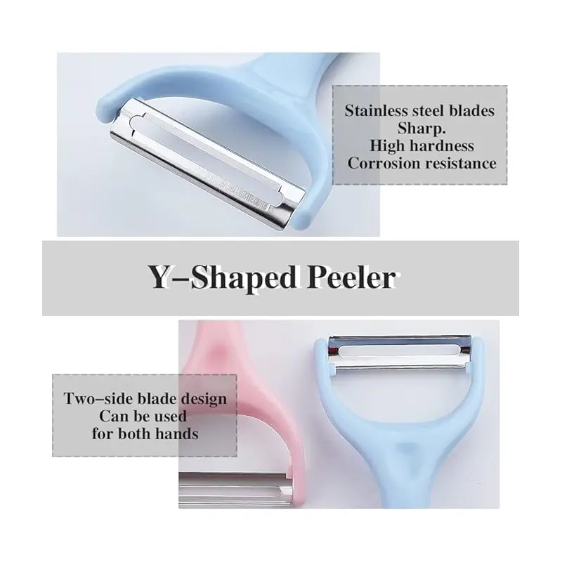 Y-Shaped Kitchen Peeler Set for Fruits and Vegetables (Pack of 2) Y-Shaped Kitchen Peeler