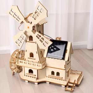 Shoppy solar windmill wood puzzle