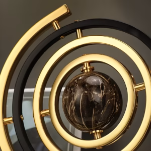 Shoppy metal globe sculpture decor