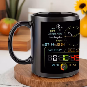 shoppy digital clock temperature mug