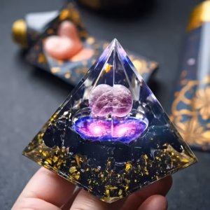 Shoppy Pure Handmade Obsidian Pyramid Ornament – Exquisite Home Decor & Collectible Gift Shoppy obsidian pyramid ornament
