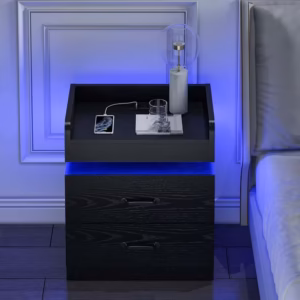 Shoppy nightstand with charging station