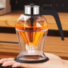 Shoppy glass honey dispenser no-drip