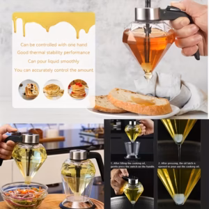 Shoppy glass honey dispenser no-drip
