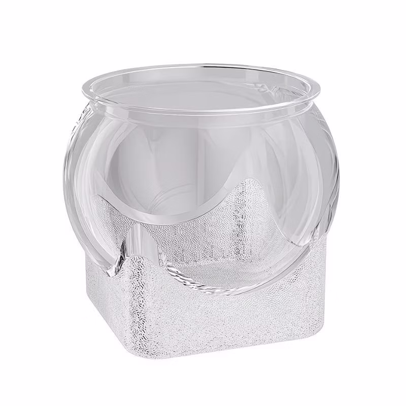 Shoppy Round Shatterproof High-Transparency Fish Tank – Small Desktop Hydroponic Goldfish Bowl for Home & Office Shoppy shatterproof fish tank desktop