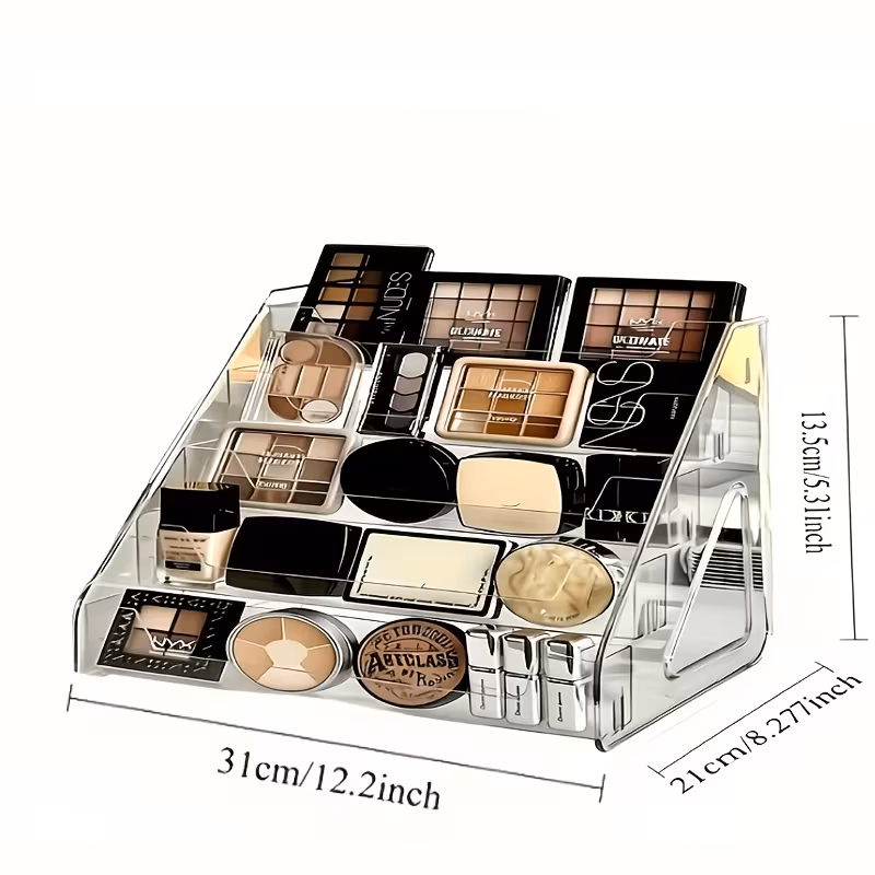 Shoppy Multi-Layer Transparent Acrylic Perfume Display Stand – Tiered Vanity Organizer for Cosmetics shoppy acrylic perfume display stand