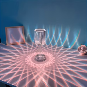 Shoppy crystal table touch lamp rechargeable