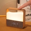 Shoppy Dual-Purpose Clock & Night Light – Cozy Reading Lamp with Alarm, USB Powered for Bedroom & Study Shoppy clock and night light combo