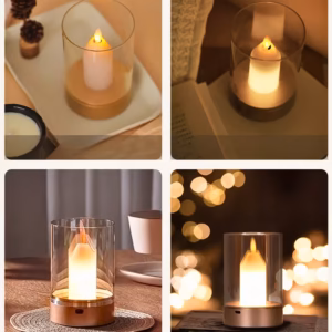 Shoppy gesture controlled crystal candle lamp