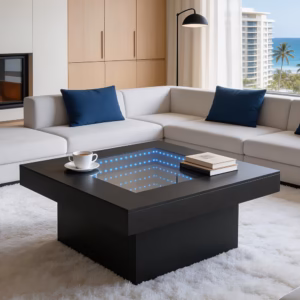 Shoppy infinity mirror LED coffee table