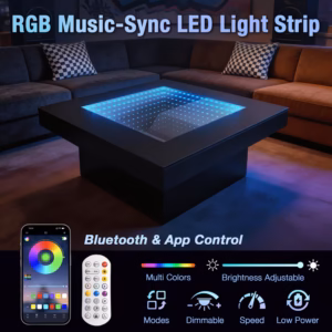 Shoppy infinity mirror LED coffee table
