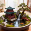 Shoppy ancient architecture fish tank ornament