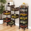 Shoppy multilayer rotating storage rack for office