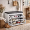 Shoppy shoe cabinet with cushioned stool