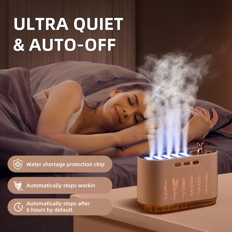 Shoppy USB Aromatherapy Humidifier – Sound-Activated 7-Color Lights, Quiet Misting for Bedroom Shoppy USB aromatherapy humidifier with sound lights