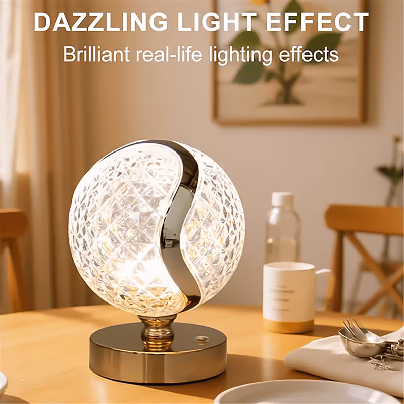 Shoppy Volleyball Design Ambient Night Light – 3 Lighting Modes, Stepless Dimming, Touch Switch USB Rechargeable Lamp Shoppy volleyball design night light lamp