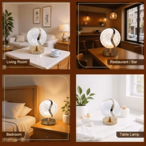 Shoppy Volleyball Design Ambient Night Light – 3 Lighting Modes, Stepless Dimming, Touch Switch USB Rechargeable Lamp Shoppy volleyball design night light lamp