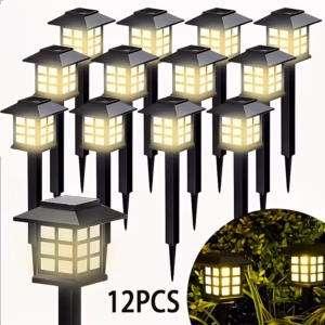 Shoppy solar outdoor lights 12 pack garden