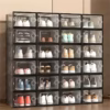 Shoppy stackable shoe organizer clear plastic 24 pack