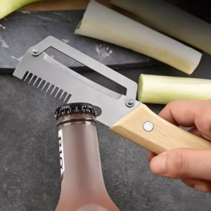 Shoppy 3 in 1 scallion slicer with wooden handle
