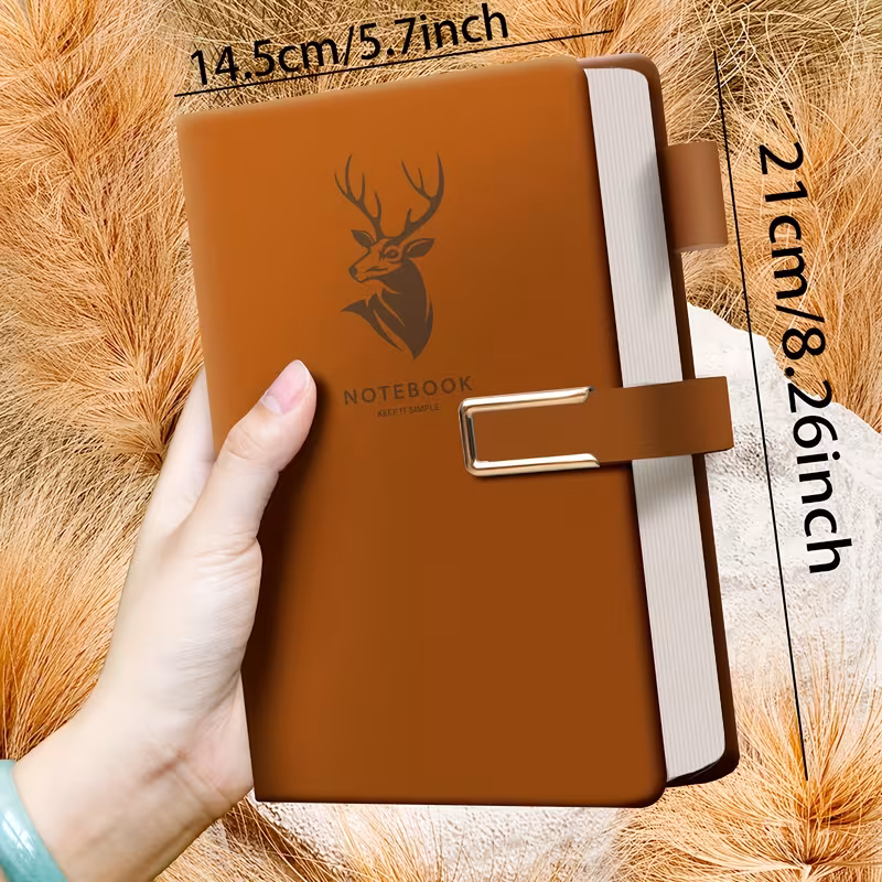 Shoppy A5 Hardcover Notebook – Durable 100gsm Thick Paper, Lined, for College, Office, Meeting Notes & Journaling Shoppy A5 hardcover notebook with thick paper
