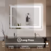 Shoppy anti fog LED bathroom mirror with 3 lighting modes