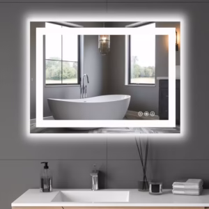 Shoppy anti fog LED bathroom mirror with 3 lighting modes