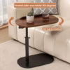 Shoppy C-shaped adjustable side table 360 rotating