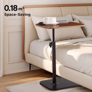 Shoppy C-shaped adjustable side table 360 rotating