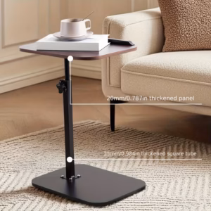 Shoppy C-shaped adjustable side table 360 rotating