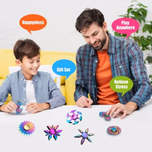 Shoppy colorful metal fidget spinner set for kids