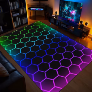 Shoppy gradient ombre floor mat for gaming room